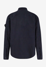 Stone Island Logo Patch Buttoned Shirt Blue L1S151200012S0F36V0020_Blue_48900840