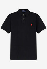 Polo Ralph Lauren Logo Embroidered Polo T-shirt Black 710782592001_POLO BLACK_48136915