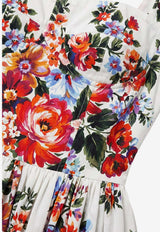 Dolce & Gabbana Flower Bouquet Print Midi Dress Multicolor F6TTGTHS5UUHA5ZO_MAZZFIORI BIANCO_40005366