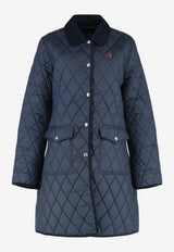 Ralph Lauren Corduroy Quilted Jacket Navy 211965338002