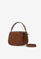 Ralph Lauren Mini Polo ID Suede Shoulder Bag Brown 428960569001_999