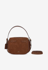 Ralph Lauren Mini Polo ID Suede Shoulder Bag Brown 428960569001_999