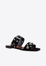 Valentino VLogo Studded Suede Flat Sandals Black 8W2S0MM4YTB0NO_Black_42176952