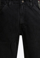 Washed Straight-Leg Jeans