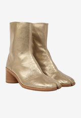 Maison Margiela Tabi 60 Laminated Leather Ankle Boots Gold S58WU0246P7453_HB127