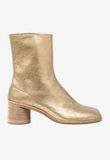 Maison Margiela Tabi 60 Laminated Leather Ankle Boots Gold S58WU0246P7453_HB127