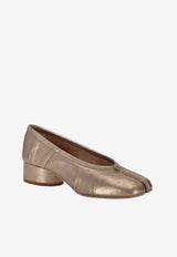 Maison Margiela Tabi New 30 Laminated Leather Pumps Gold S58WZ0128P7453_HB127