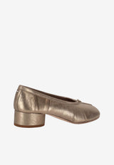 Maison Margiela Tabi New 30 Laminated Leather Pumps Gold S58WZ0128P7453_HB127