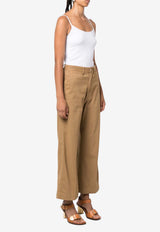 Ralph Lauren High-Waist Cropped Pants Beige 211873988001_250