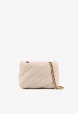 PINKO Mini Love Puff Quilted Shoulder Bag Cream 100039A0F2Z14Q_White_44130107