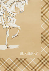 Burberry Archive Knight Print Silk Scarf Beige 8125815C5055_Finchbeige_40017443