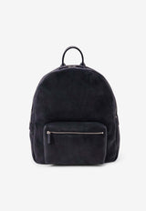 Kiton Ciro Paone Embossed Logo Suede Backpack Blue UBA0149N0142001BLUE_Blue_42176946