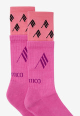The Attico Printed Ribbed Socks Pink 260WAK00024CCC132AA_026