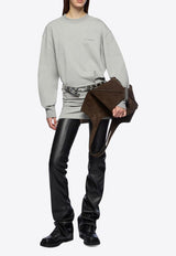 The Attico Draped Mini Sweatshirt Dress Gray 260WCA00393JJF006AA_183