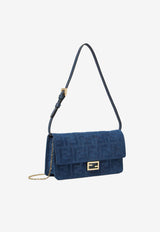 Fendi Baguette FF Flocked Denim Clutch Bag Blue 8M0498AW5HF1UJW_Blu abisso_42822716