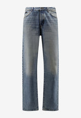 Hugo Boss Washed Straight-Leg Jeans Blue 50556161446_TURQUOISE_44130208