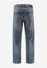 Hugo Boss Washed Straight-Leg Jeans Blue 50556161446_TURQUOISE_44130208