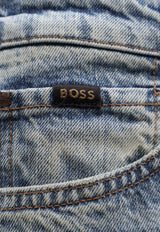 Hugo Boss Washed Straight-Leg Jeans Blue 50556161446_TURQUOISE_44130208