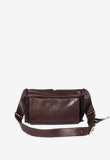 Miu Miu Utilitaire Nappa Leather Shoulder Bag Brown 5BC205VPOO2G7Q_F0038