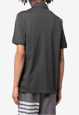 Thom Browne Name Tag Patch Polo T-shirt Gray MJP022A01455025