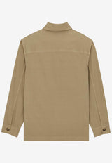Saint Laurent Cassandre Embroidered Overshirt Beige 861004Y04VD8441_ROYAL BEIGE_44132713