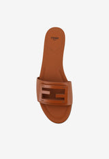 Fendi FF Baguette Leather Slides Brown 8R8136AE7TF1C4R_Leather Brown_42821566