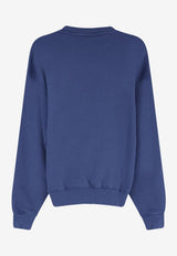 Autry Logo Print Crewneck Sweatshirt Blue SWPX035R_JERSEY DRONE_44128570