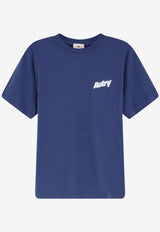 Autry Logo Print Crewneck T-shirt Blue TSPM045R_JERSEY DRONE_44128585