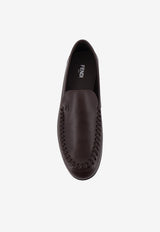 Fendi FF Logo Leather Loafers Brown 7D1894ASAIF1SUL_CHOCOLATE CHOCOLATE_42821581