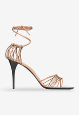 Saint Laurent Babylone 90 Metallic Leather Sandals Gold 7857060NL005912_METAL SOFT ROSE_44132676