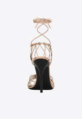 Saint Laurent Babylone 90 Metallic Leather Sandals Gold 7857060NL005912_METAL SOFT ROSE_44132676