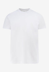 Saint Laurent Logo Embroidered T-shirt White 861693Y38AK9538_BIANCOSPINO_44132632