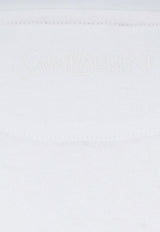 Saint Laurent Logo Embroidered T-shirt White 861693Y38AK9538_BIANCOSPINO_44132632