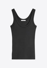 Lemaire Ribbed Tank Top Black TS0001LJ1016_BK998