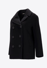 S Max Mara Elise Double-Breasted Coat Black 2529046023600ELISE_013