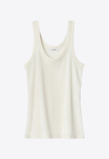 Lemaire Ribbed Tank Top Cream TS0001LJ1016_WH048