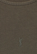 Saint Laurent Cassandre Tank Top Khaki 842992Y37EC1365_KAKI FONCE_44132811
