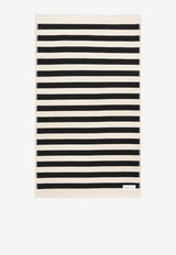 AMI PARIS Striped Beach Towel Monochrome UTW004AW0034045_NOIR/BLANC CREME_48013838