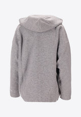 Max Mara Etuania Zip-Up Hooded Sweatshirt Gray 2521926012600ETUANIA_001