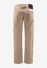 Stone Island Logo Patch Straight-Leg Pants Beige L1S14J100005S0J24V009A_Desert_53831198