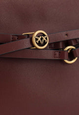 PINKO Belted Leather Shoulder Bag Bordeaux 106177A0QOR49Q_Burgundywine_44129817