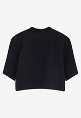 Balenciaga Embroidered Cropped T-shirt Black 871735TUVA21000_Black_44824521
