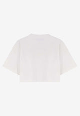 Balenciaga Salon De Couture Print Cropped T-shirt White 871735TUVD49000_White_44824523