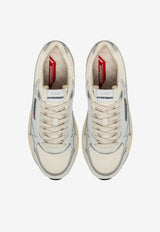 Autry Hyperway Leather and Mesh Sneakers White HYLWHC_01