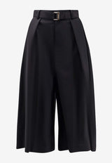 Sacai Belted Bermuda Shorts Black 2608287001_Black_54429907