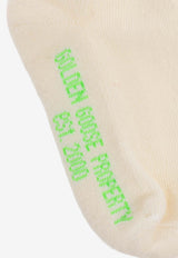 Golden Goose DB Kids Boys Striped Ribbed Socks White GKP00883P001107_81239