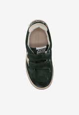 Golden Goose DB Kids Girls Ballstar Suede Low-Top Sneakers Green GYF00501F008055_35924