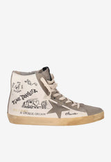 Golden Goose DB Francy Printed High-Top Sneakers Multicolor GWF00113F003441_81572