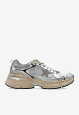 Golden Goose DB Lightstar Nappa and Mesh Running Sneakers Silver GMF00724F007843_60320