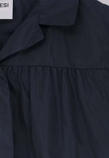 Aspesi Efemera Gathered Trim Blazer Navy N619P00801099_Black_54417811